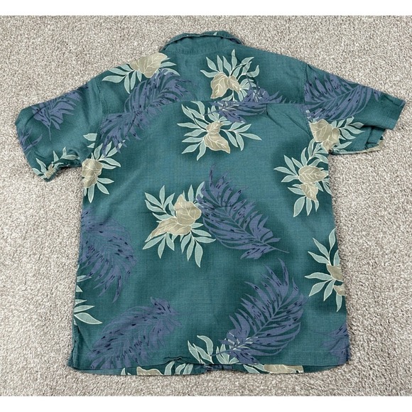 Island Republic Shirt Mens XL Green Blue Floral Hawaiian Button Up Short Sleeve - Picture 8 of 8